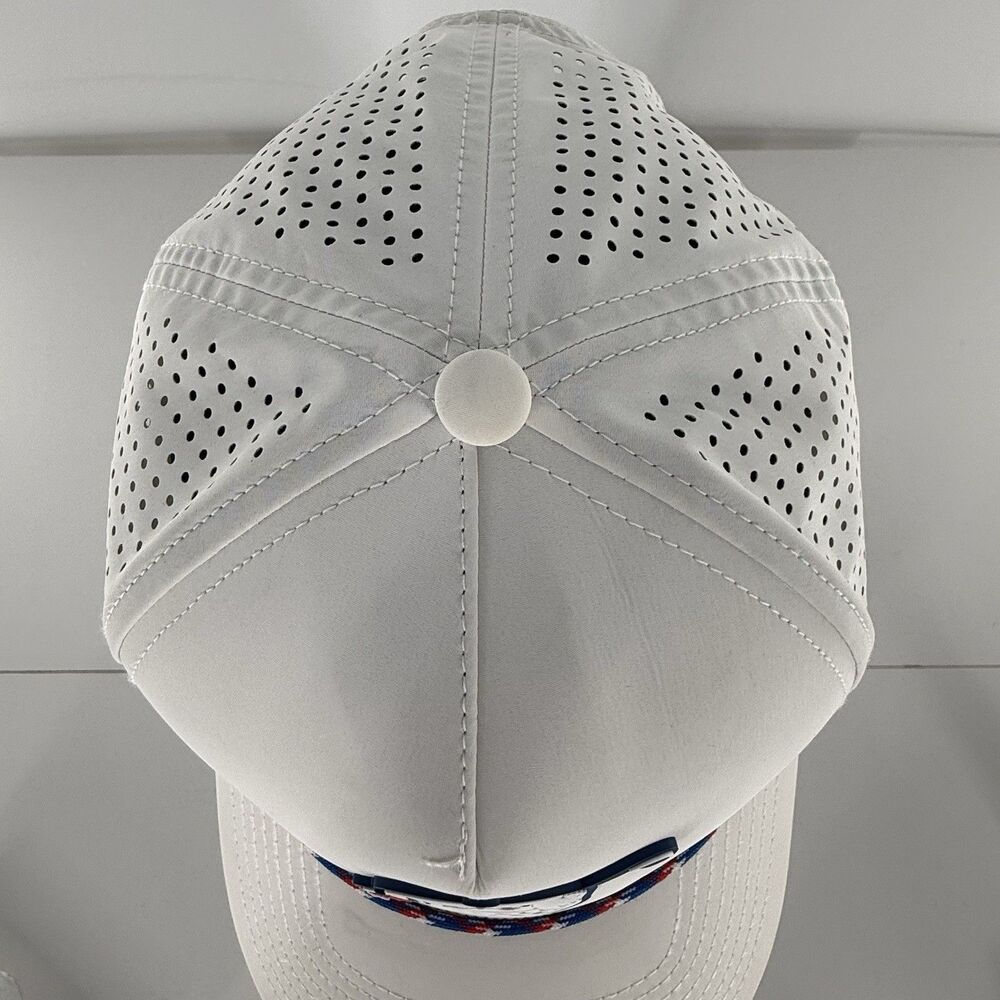 Branded Bills Nash White Golf Hat Snapback Rope Performance Cap - Picture 4 of 15